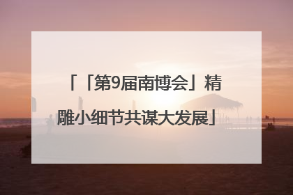 「第9届南博会」精雕小细节共谋大发展