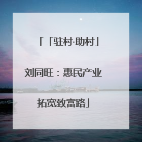 「驻村·助村」刘同旺：惠民产业拓宽致富路