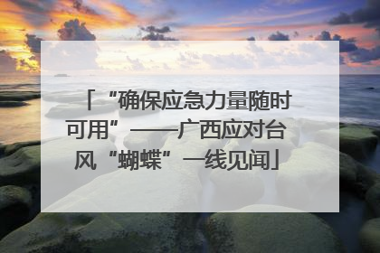 “确保应急力量随时可用”——广西应对台风“蝴蝶”一线见闻