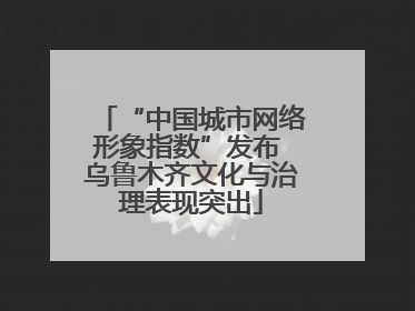 “中国城市网络形象指数”发布 乌鲁木齐文化与治理表现突出