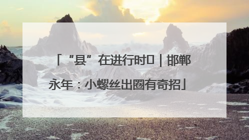 “县”在进行时⑬｜邯郸永年：小螺丝出圈有奇招