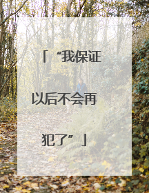 “我保证以后不会再犯了”