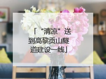 “清凉”送到高黎贡山隧道建设一线
