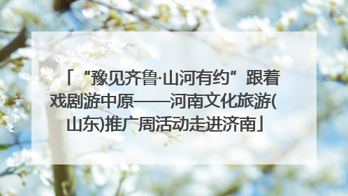 “豫见齐鲁·山河有约”跟着戏剧游中原——河南文化旅游(山东)推广周活动走进济南