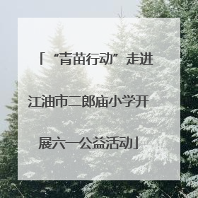 “青苗行动”走进江油市二郎庙小学开展六一公益活动