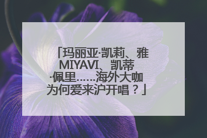 玛丽亚·凯莉、雅MIYAVI、凯蒂·佩里……海外大咖为何爱来沪开唱？