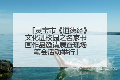 灵宝市《道德经》文化进校园之名家书画作品邀请展暨现场笔会活动举行