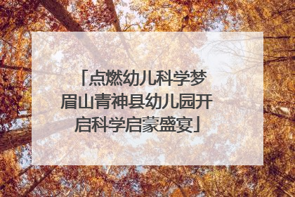 点燃幼儿科学梦 眉山青神县幼儿园开启科学启蒙盛宴