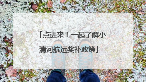 点进来！一起了解小清河航运奖补政策