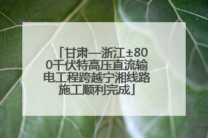 甘肃—浙江±800千伏特高压直流输电工程跨越宁湘线路施工顺利完成