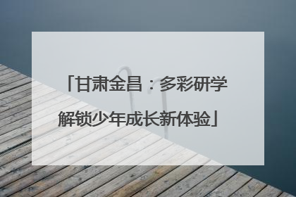 甘肃金昌：多彩研学解锁少年成长新体验