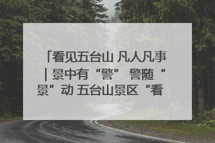 看见五台山 凡人凡事｜景中有“警” 警随“景”动 五台山景区“看得见”的平安守护