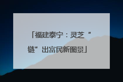 福建泰宁：灵芝“链”出富民新图景