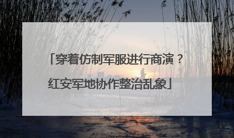 穿着仿制军服进行商演？红安军地协作整治乱象