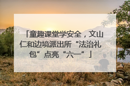 童趣课堂学安全，文山仁和边境派出所“法治礼包”点亮“六一”