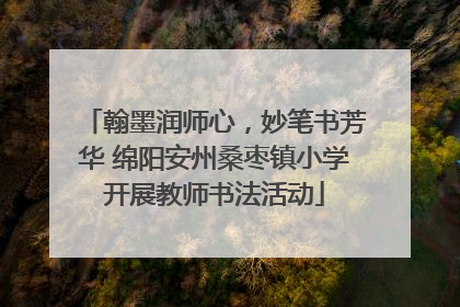 翰墨润师心，妙笔书芳华 绵阳安州桑枣镇小学开展教师书法活动