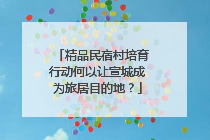 精品民宿村培育行动何以让宣城成为旅居目的地？