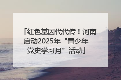 红色基因代代传！河南启动2025年“青少年党史学习月”活动