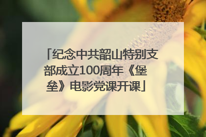 纪念中共韶山特别支部成立100周年《堡垒》电影党课开课