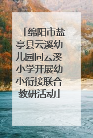绵阳市盐亭县云溪幼儿园同云溪小学开展幼小衔接联合教研活动