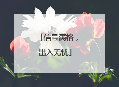 信号满格，出入无忧