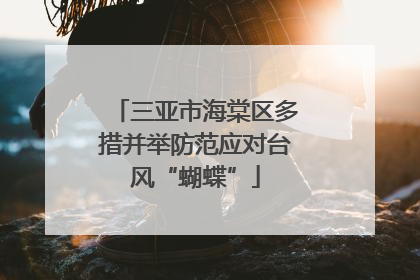 三亚市海棠区多措并举防范应对台风“蝴蝶”