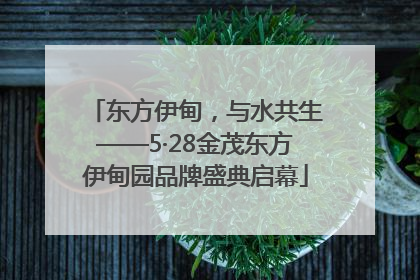 东方伊甸，与水共生——5·28金茂东方伊甸园品牌盛典启幕