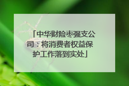 中华财险枣强支公司：将消费者权益保护工作落到实处