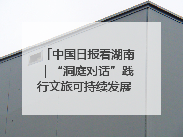 中国日报看湖南｜“洞庭对话”践行文旅可持续发展的生态之约