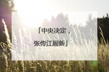 中央决定，张传江履新
