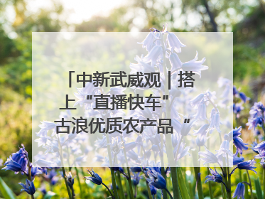 中新武威观｜搭上“直播快车” 古浪优质农产品“云端”走俏