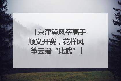 京津冀风筝高手顺义开赛，花样风筝云端“比武”