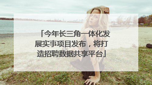 今年长三角一体化发展实事项目发布，将打造招聘数据共享平台