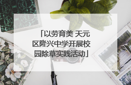 以劳育美 天元区隆兴中学开展校园除草实践活动
