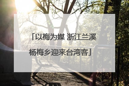 以梅为媒 浙江兰溪杨梅乡迎来台湾客