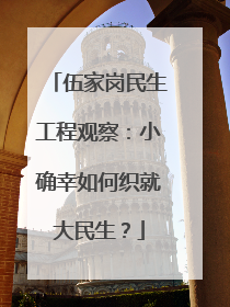 伍家岗民生工程观察：小确幸如何织就大民生？