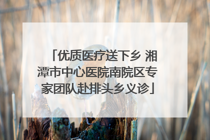 优质医疗送下乡 湘潭市中心医院南院区专家团队赴排头乡义诊