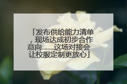 发布供给能力清单，现场达成初步合作意向……这场对接会让校服定制更放心