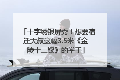 十字绣银屏秀！想要宿迁大叔这幅3.5米《金陵十二钗》的举手