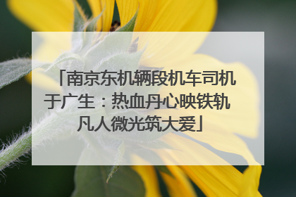 南京东机辆段机车司机于广生：热血丹心映铁轨 凡人微光筑大爱