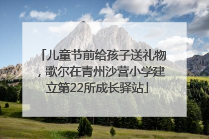 儿童节前给孩子送礼物,歌尔在青州沙营小学建立第22所成长驿站