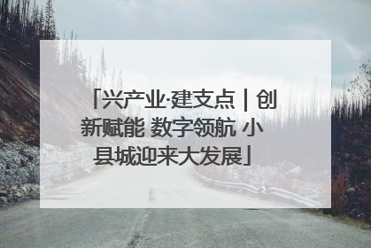 兴产业·建支点｜创新赋能 数字领航 小县城迎来大发展
