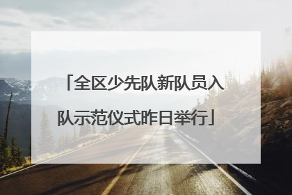 全区少先队新队员入队示范仪式昨日举行
