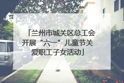 兰州市城关区总工会开展“六一”儿童节关爱职工子女活动