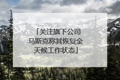 关注旗下公司 马斯克称其恢复全天候工作状态