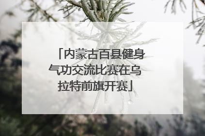 内蒙古百县健身气功交流比赛在乌拉特前旗开赛