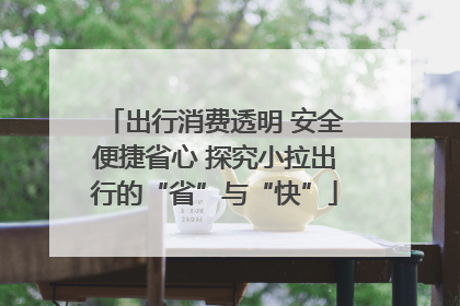 出行消费透明 安全便捷省心 探究小拉出行的“省”与“快”