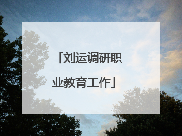刘运调研职业教育工作