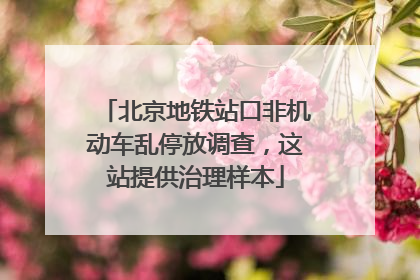 北京地铁站口非机动车乱停放调查，这站提供治理样本