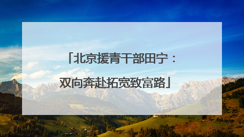 北京援青干部田宁：双向奔赴拓宽致富路